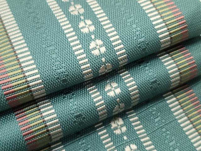 平和屋着物○本場筑前博多織 半幅帯 花間道 正絹 逸品 CABI5008ak