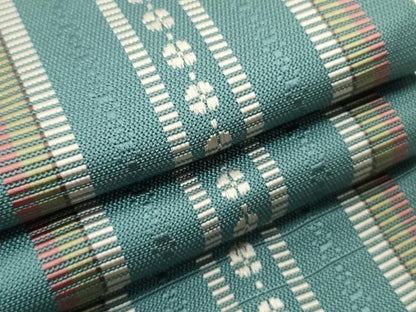 平和屋着物●本場筑前博多織　半幅帯　花間道　正絹　逸品　CABI5008ak
