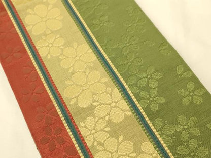 平和屋着物●本場筑前博多織　半幅帯　舞花間道　正絹　逸品　CABI5020ak