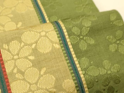 平和屋着物●本場筑前博多織　半幅帯　舞花間道　正絹　逸品　CABI5020ak