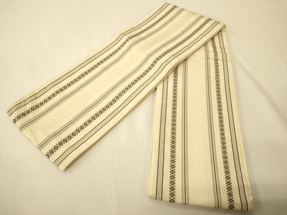 平和屋着物●本場筑前博多織　半幅帯　献上柄　正絹　逸品　CABI5049ak