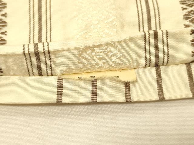 平和屋着物●本場筑前博多織　半幅帯　献上柄　正絹　逸品　CABI5049ak