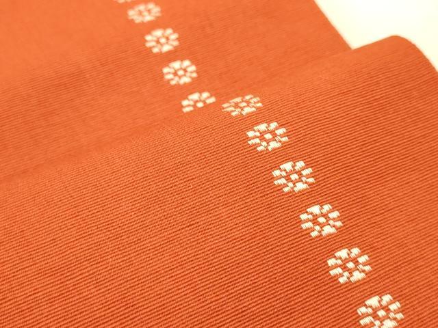 平和屋着物●本場筑前博多織　両面　半幅帯　花間道　正絹　逸品　CABI5051ak