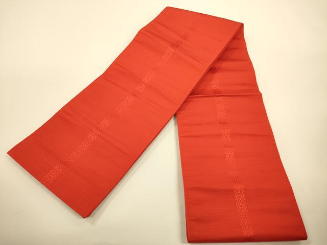 平和屋着物●本場筑前博多織　両面　半幅帯　花唐草間道/献上柄　正絹　逸品　CABI5068ak