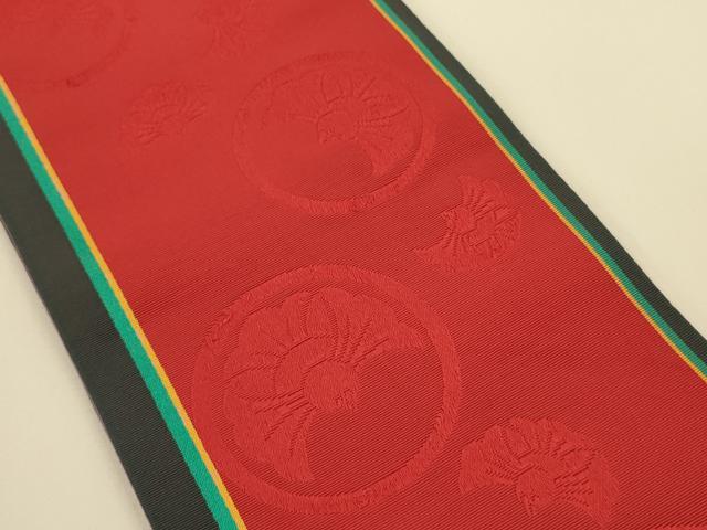 平和屋着物●本場筑前博多織　半幅帯　舞鳥丸文　正絹　逸品　CABI5069ak