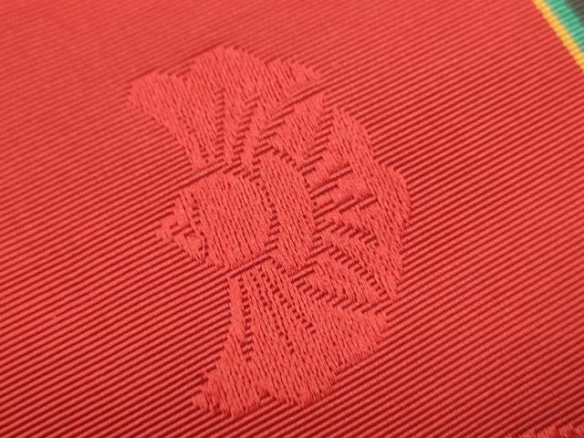 平和屋着物●本場筑前博多織　半幅帯　舞鳥丸文　正絹　逸品　CABI5069ak
