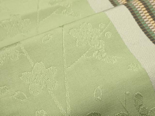 平和屋着物●本場筑前博多織　半幅帯　枝桜文　正絹　逸品　CABI5086ak