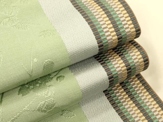 平和屋着物●本場筑前博多織　半幅帯　枝桜文　正絹　逸品　CABI5086ak