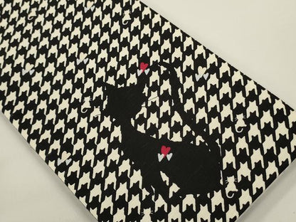 平和屋着物●両面　半幅帯　猫と月と星　さが美扱い　正絹　逸品　未使用　CABI5091ak