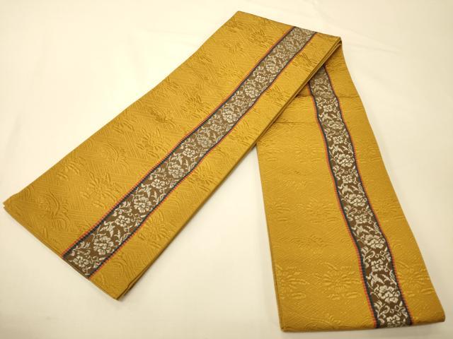 平和屋着物○本場筑前博多織 半幅帯 花間道 正絹 逸品 CABI5129ak
