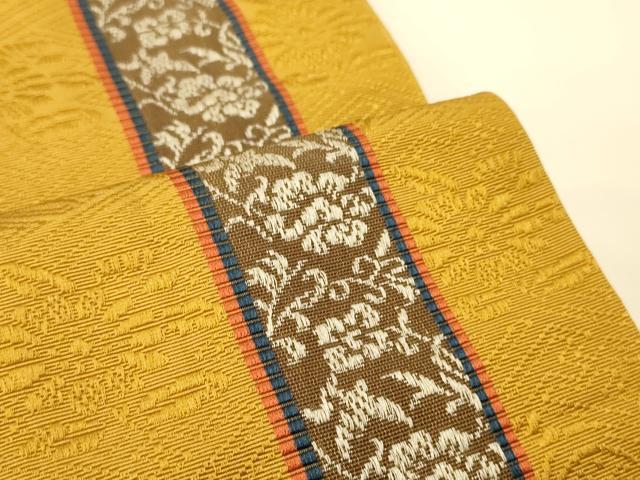 平和屋着物○本場筑前博多織 半幅帯 花間道 正絹 逸品 CABI5129ak