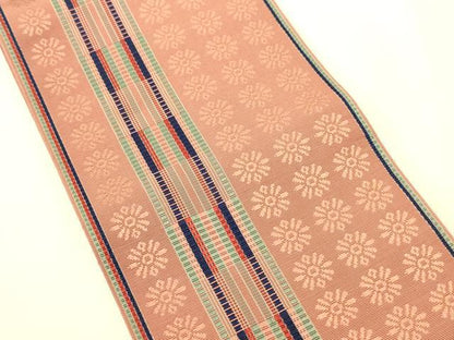 平和屋着物●本場筑前博多織　半幅帯　花間道　正絹　逸品　CABI5160ak