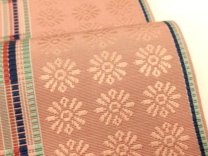 平和屋着物●本場筑前博多織　半幅帯　花間道　正絹　逸品　CABI5160ak