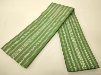 平和屋着物●本場筑前博多織　半幅帯　献上柄　正絹　逸品　CABI5169ak