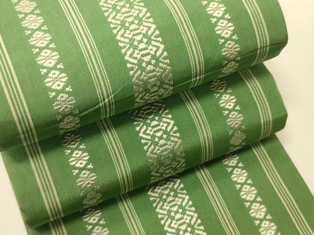 平和屋着物●本場筑前博多織　半幅帯　献上柄　正絹　逸品　CABI5169ak