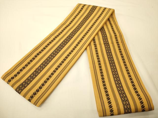 平和屋着物●本場筑前博多織　半幅帯　献上柄　証紙付き　正絹　逸品　CABI5171ak