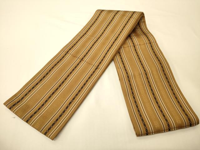 平和屋着物●本場筑前博多織　半幅帯　献上柄　正絹　逸品　CABI5172ak