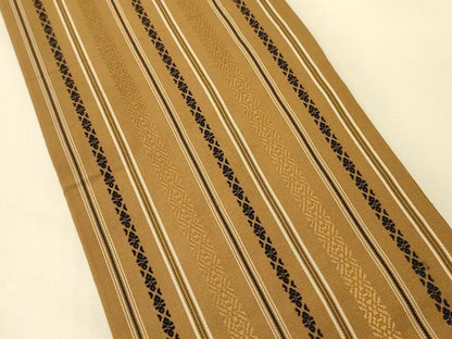 平和屋着物●本場筑前博多織　半幅帯　献上柄　正絹　逸品　CABI5172ak