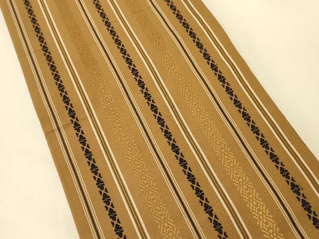 平和屋着物●本場筑前博多織　半幅帯　献上柄　正絹　逸品　CABI5172ak