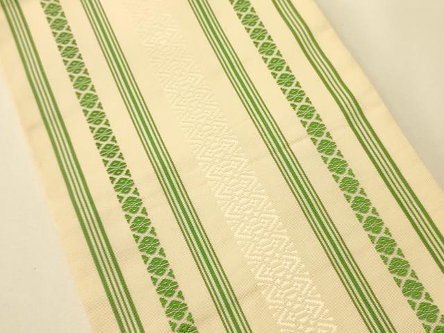 平和屋着物○本場筑前博多織 半幅帯 献上柄 正絹 逸品 CABI5174ak