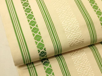 平和屋着物●本場筑前博多織　半幅帯　献上柄　正絹　逸品　CABI5174ak