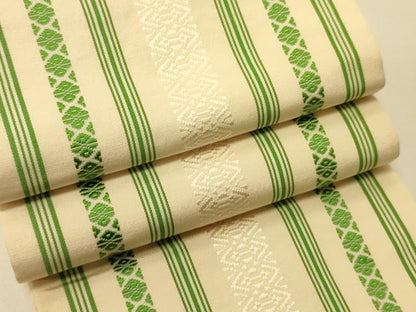 平和屋着物●本場筑前博多織　半幅帯　献上柄　正絹　逸品　CABI5174ak