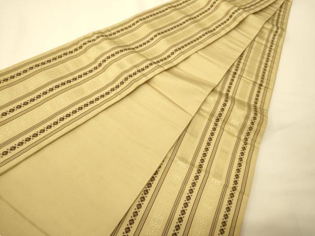 平和屋着物●本場筑前博多織　半幅帯　献上柄　証紙付き　正絹　逸品　CABI5175ak