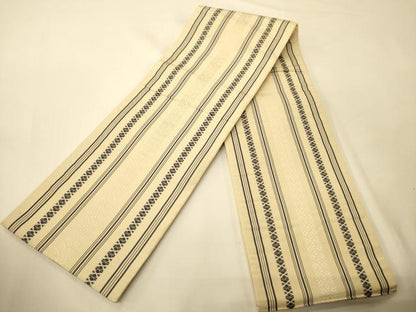 平和屋着物●本場筑前博多織　半幅帯　献上柄　正絹　逸品　CABI5176ak