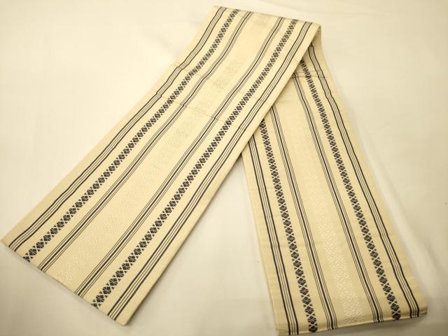 平和屋着物●本場筑前博多織　半幅帯　献上柄　正絹　逸品　CABI5176ak