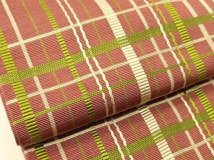 平和屋着物●本場筑前博多織　半幅帯　変わり格子柄　正絹　逸品　CABI5190ak
