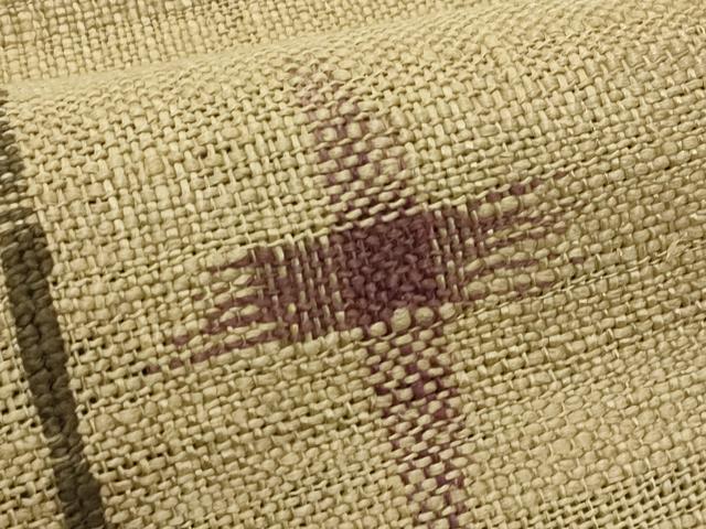 平和屋着物＊夏物　八寸名古屋帯　絣文様　正絹　逸品　CABI5207rv