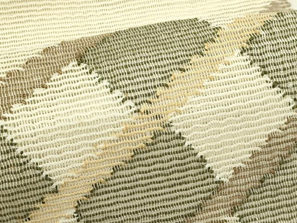 平和屋着物＊夏物　八寸名古屋帯　市松文様　正絹　逸品　CABI5208rv