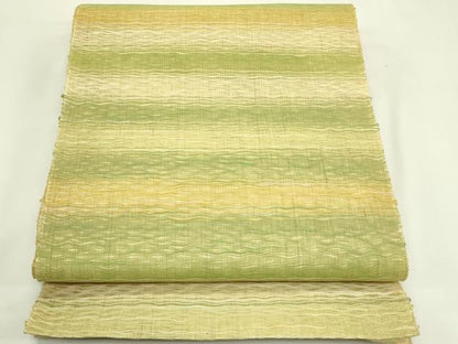 平和屋着物＊夏物　八寸名古屋帯　横段文　正絹　逸品　CABI5209rv