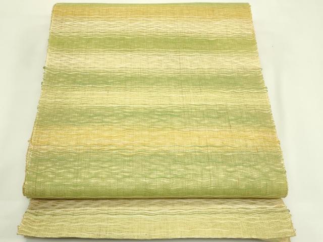 平和屋着物＊夏物　八寸名古屋帯　横段文　正絹　逸品　CABI5209rv