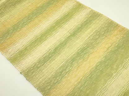 平和屋着物＊夏物　八寸名古屋帯　横段文　正絹　逸品　CABI5209rv