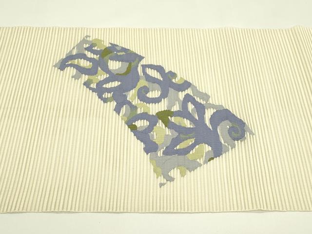 平和屋着物＊夏物　八寸名古屋帯　絽綴れ　飛鳥文　金糸　正絹　逸品　CABI5210rv
