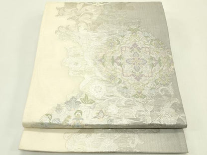平和屋着物＊夏物　六通柄袋帯　正倉院花文　金銀糸　正絹　逸品　CABI5216rv