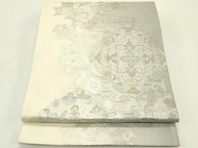 平和屋着物＊夏物　六通柄袋帯　正倉院花文　金銀糸　正絹　逸品　CABI5216rv