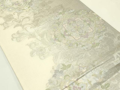 平和屋着物＊夏物　六通柄袋帯　正倉院花文　金銀糸　正絹　逸品　CABI5216rv