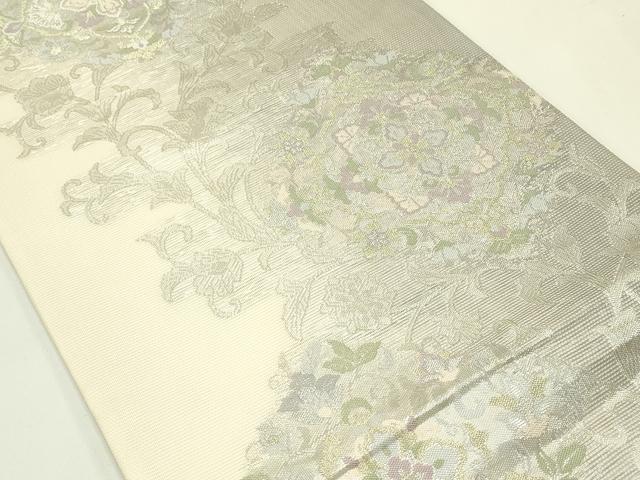 平和屋着物＊夏物　六通柄袋帯　正倉院花文　金銀糸　正絹　逸品　CABI5216rv
