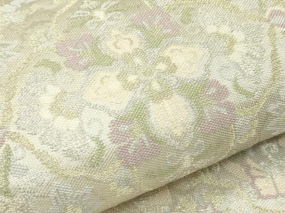 平和屋着物＊夏物　六通柄袋帯　正倉院花文　金銀糸　正絹　逸品　CABI5216rv