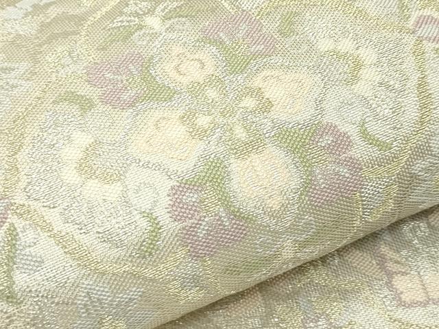 平和屋着物＊夏物　六通柄袋帯　正倉院花文　金銀糸　正絹　逸品　CABI5216rv
