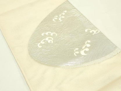平和屋着物＊夏物　太鼓柄袋帯　中国三大刺繍　相良刺繍　立波文　銀糸　正絹　逸品　CABI5217rv