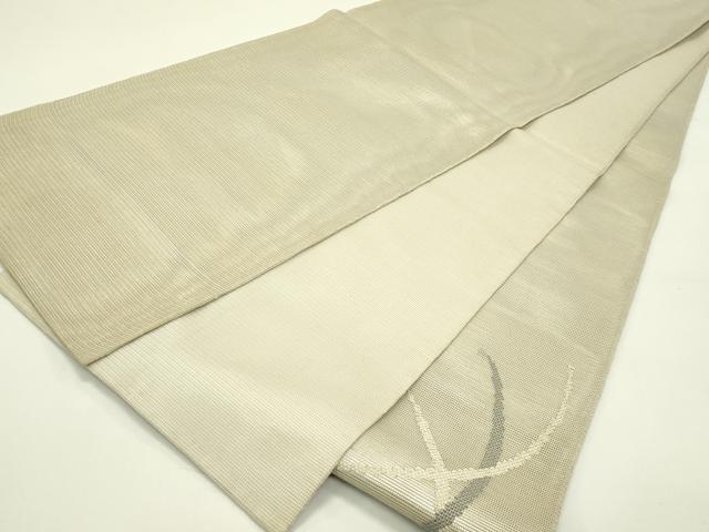 平和屋着物＊夏物　太鼓柄袋帯　草花文　銀糸　正絹　逸品　CABI5219rv