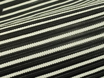 平和屋着物＊夏物　八寸名古屋帯　絽綴れ　横段文　黒地　正絹　逸品　CABI5221rv