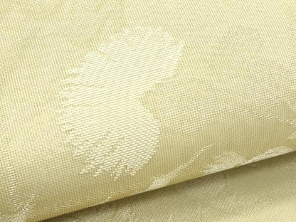 平和屋着物＊夏物　六通柄袋帯　草花文　銀糸　正絹　逸品　CABI5228rv
