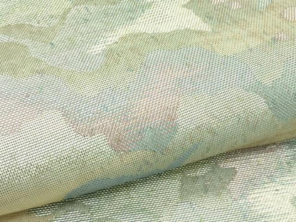 平和屋着物＊夏物　六通柄袋帯　遠山文　銀糸　正絹　逸品　CABI5230rv