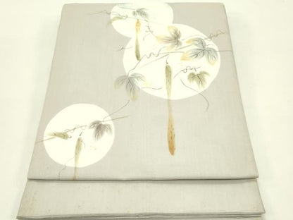 平和屋着物＊夏物　太鼓柄袋帯　手描き　成り物　正絹　逸品　CABI5233rv