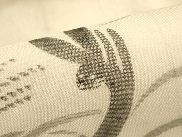 平和屋着物＊夏物　九寸名古屋帯　作家物　月兎　正絹　逸品　CABI5237rv