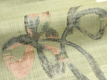 平和屋着物＊夏物　九寸名古屋帯　櫛織　抽象文　正絹　逸品　未使用　CABI5239rv